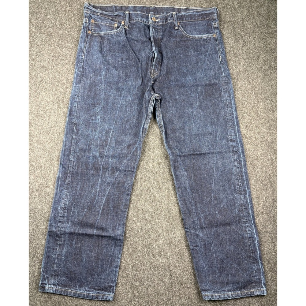Levis 562 Loose Taper Jeans Mens 40x30 (38x27) Dark Indigo Button Fly Denim